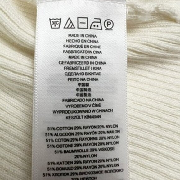 Michael Kors Sweater Womens 2X Ivory Open-Front Asymmetrical Waterfall Cardigan - Picture 6 of 11